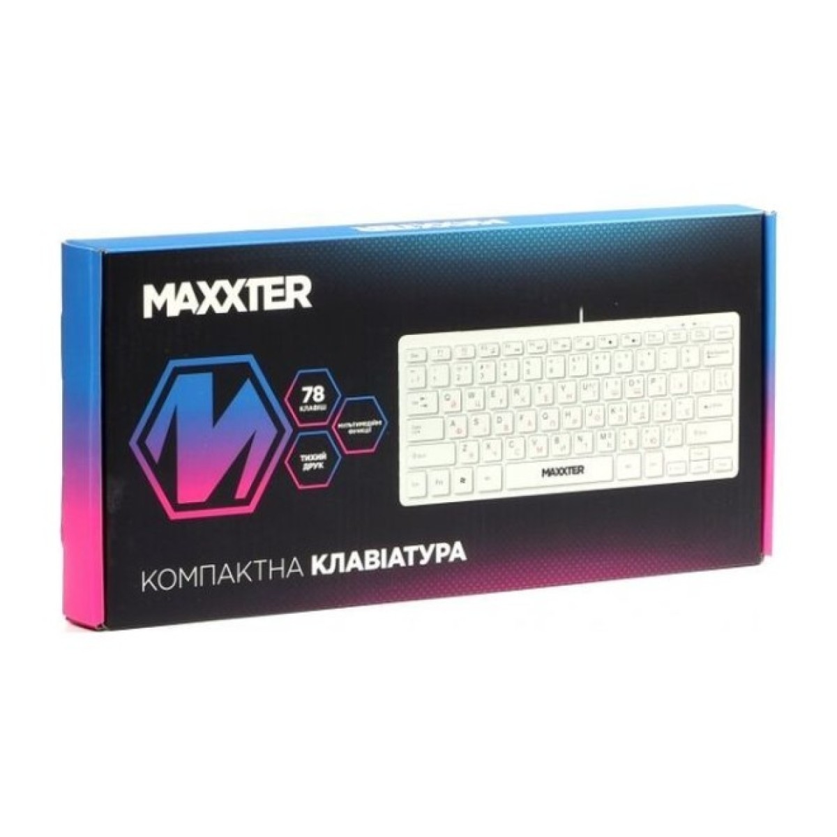 Клавіатура Maxxter KBM-C01W-UA USB UA White (KBM-C01W-UA) 98_98.jpg - фото 3