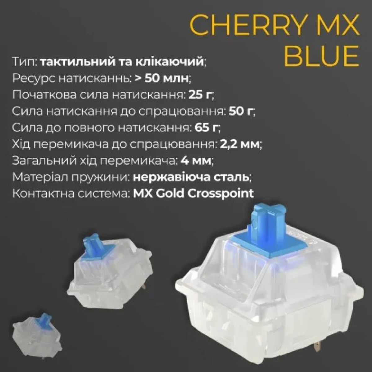 Клавиатура Ducky One 3 TKL Cherry MX Blue RGB UA USB White (DKON2187ST-CUAPXPWWWSC1) 98_98.jpg - фото 2