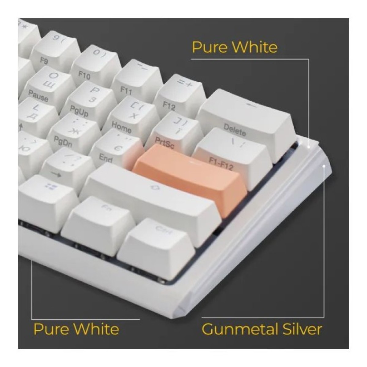 Клавиатура Ducky One 3 Mini Cherry MX Brown RGB UA USB White (DKON2161ST-BUAPXPWWWSC1) 98_98.jpg - фото 2