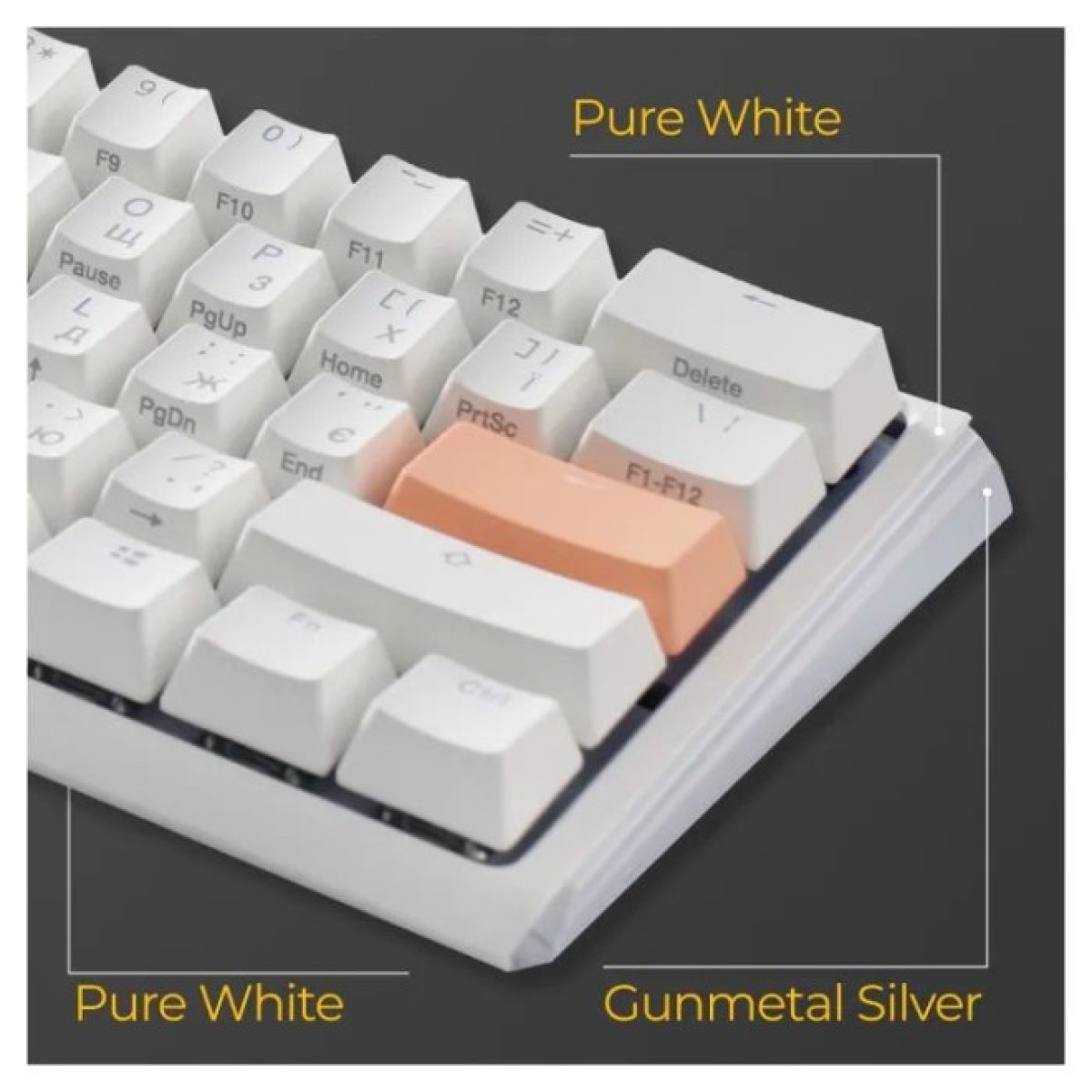 Клавиатура Ducky One 3 Mini Cherry MX Silent Red RGB UA USB White (DKON2161ST-SUAPXPWWWSC1) 98_98.jpg - фото 2