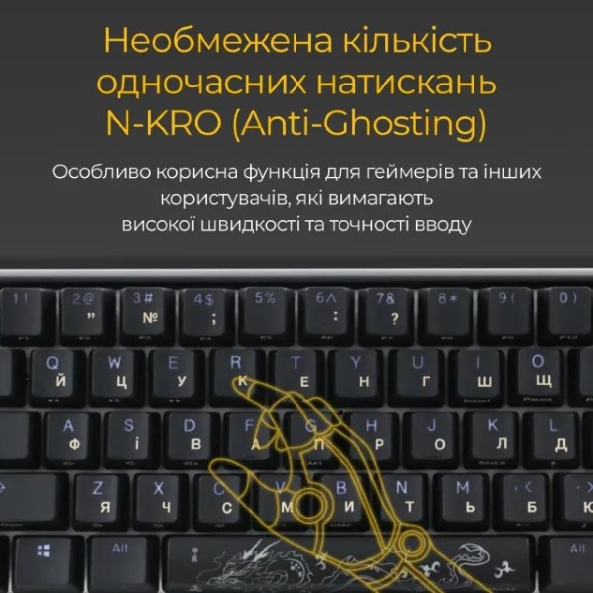 Клавиатура Ducky One 3 Mini Cherry MX Red RGB UA USB Black (DKON2161ST-RUAPXCLAWSC1) 98_98.jpg - фото 7