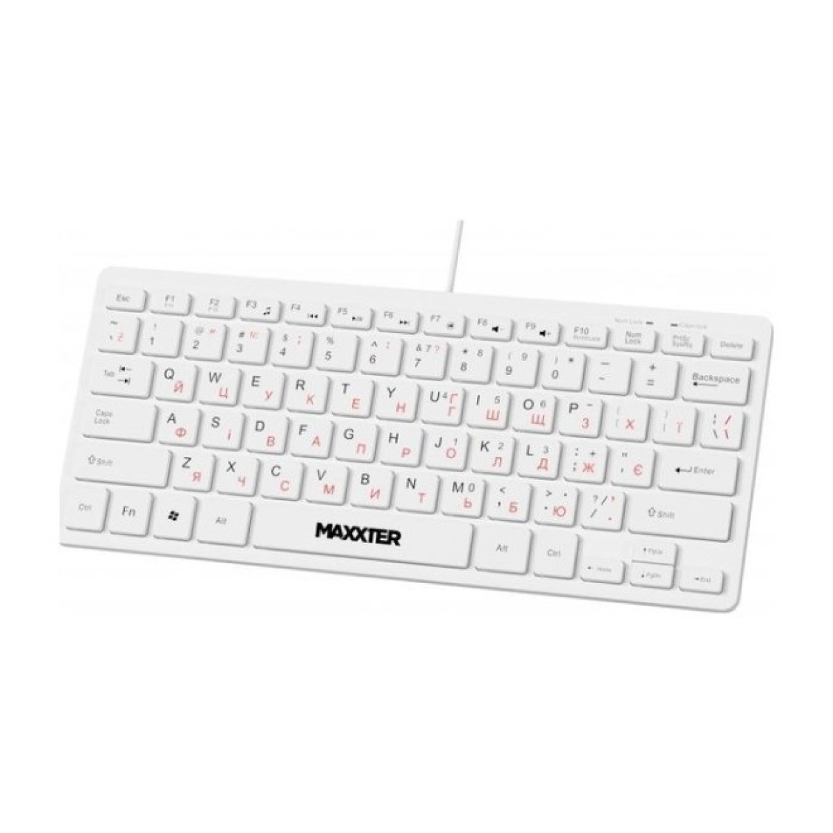 Клавіатура Maxxter KBM-C01W-UA USB UA White (KBM-C01W-UA) 98_98.jpg - фото 5