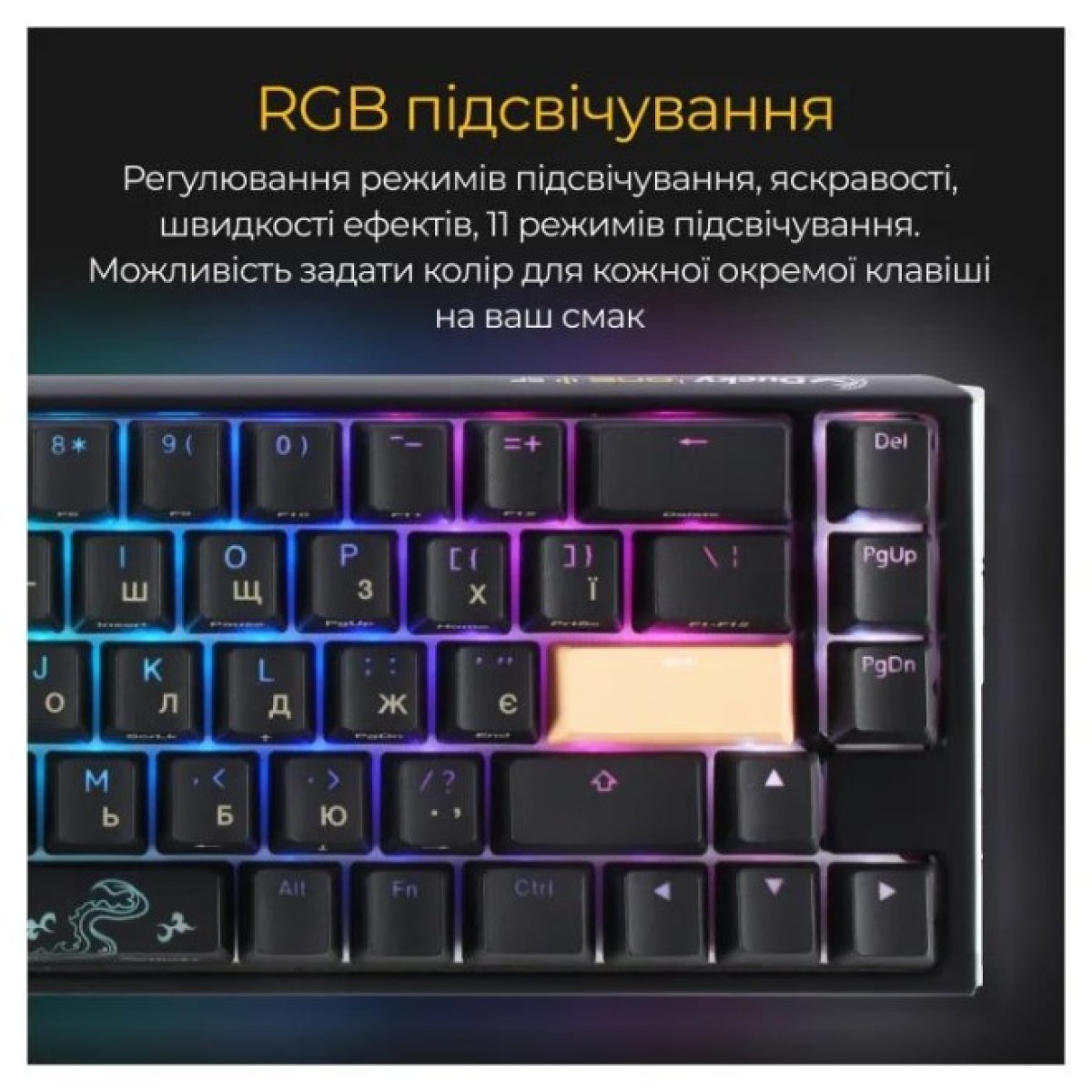 Клавиатура Ducky One 3 SF Cherry MX Red RGB UA USB Black (DKON2167ST-RUAPXCLAWSC1) 98_98.jpg - фото 5