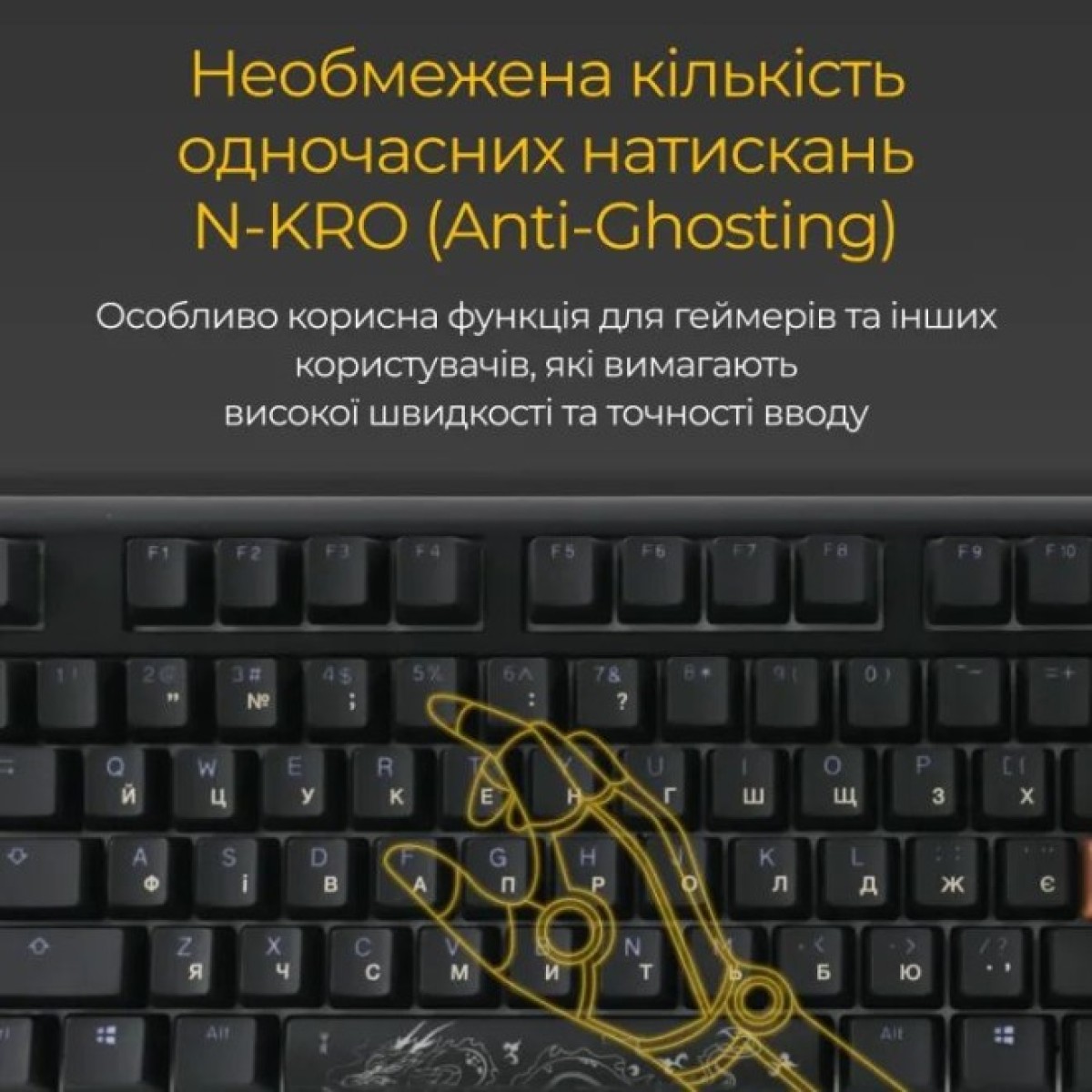 Клавиатура Ducky One 3 Cherry MX Red RGB UA USB Black (DKON2108ST-RUAPXCLAWSC1) 98_98.jpg - фото 7