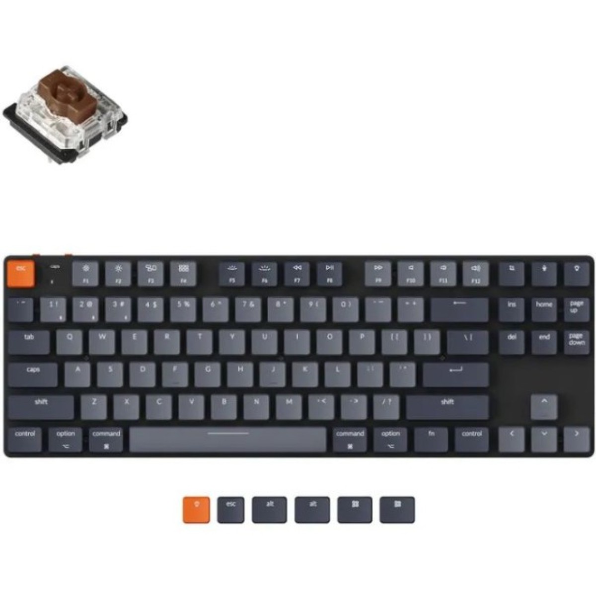 Клавиатура Keychron K1SE Gateron Brown Low Profile White Led Bluetooth/USB UA Black (K1SEA3_KEYCHRON) 98_98.jpg - фото 3