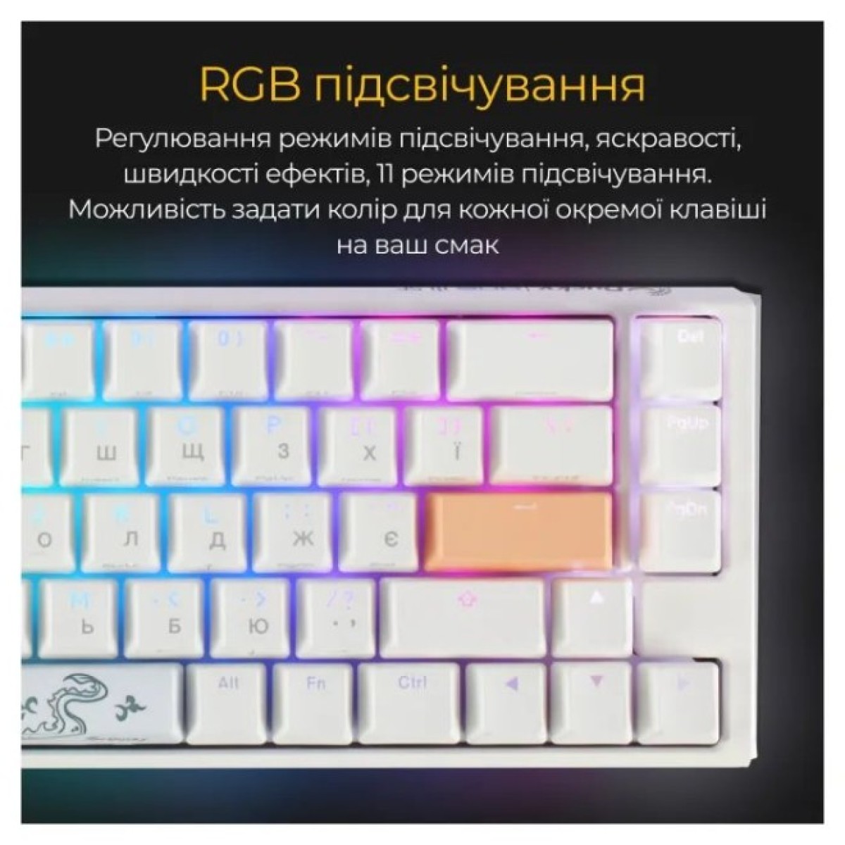 Клавиатура Ducky One 3 SF Cherry MX Brown RGB UA USB White (DKON2167ST-BUAPXPWWWSC1) 98_98.jpg - фото 7