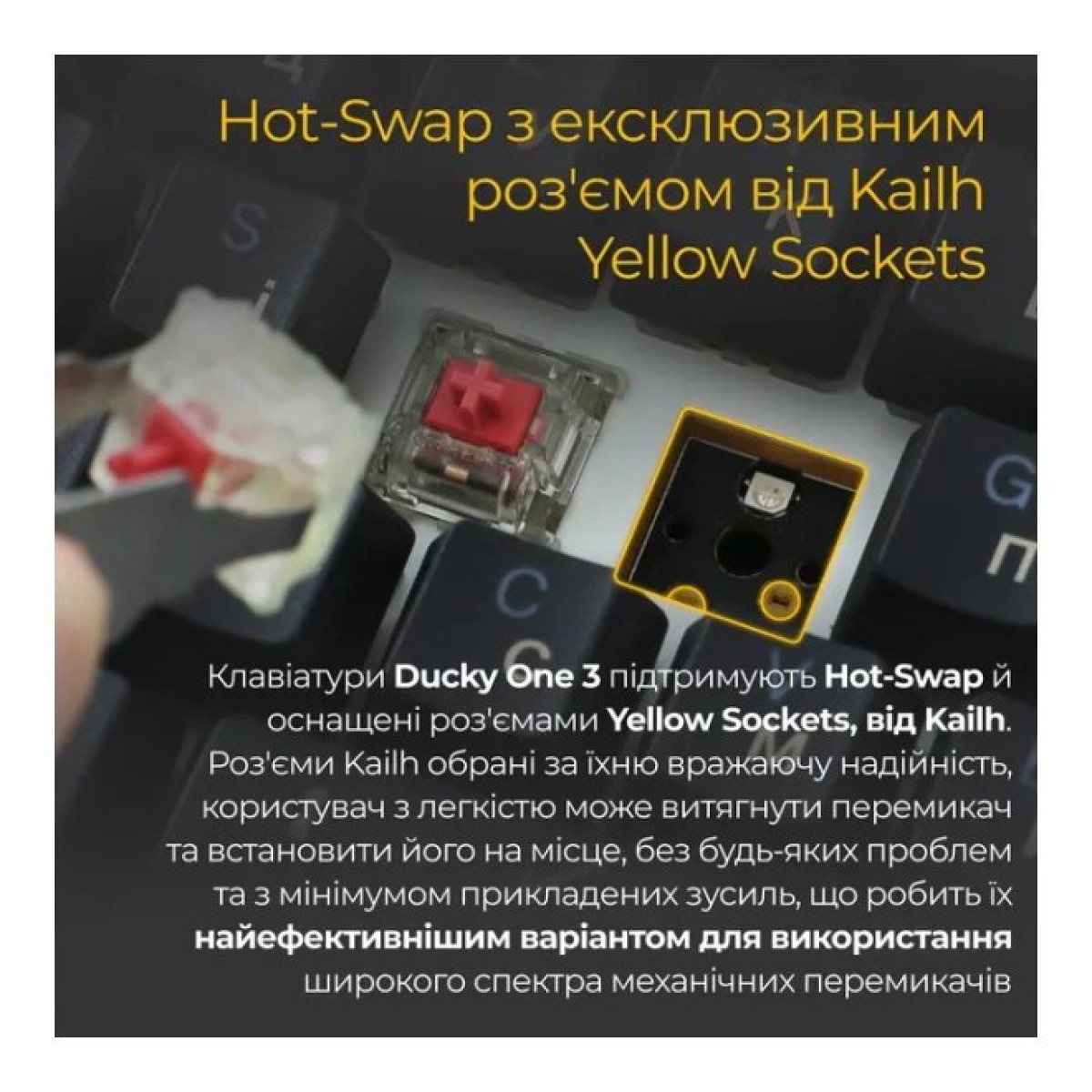 Клавиатура Ducky One 3 TKL Cherry MX Silent Red RGB UA USB Black (DKON2187ST-SUAPXCLAWSC1) 98_98.jpg - фото 2