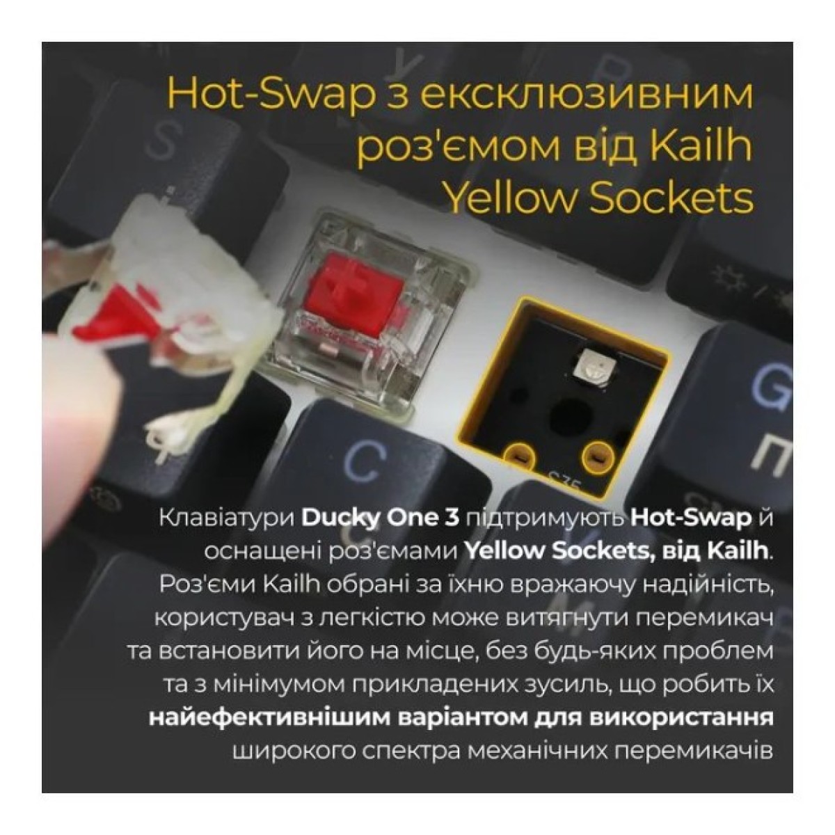Клавіатура Ducky One 3 SF Cherry MX Brown RGB UA USB Black (DKON2167ST-BUAPXCLAWSC1) 98_98.jpg - фото 5