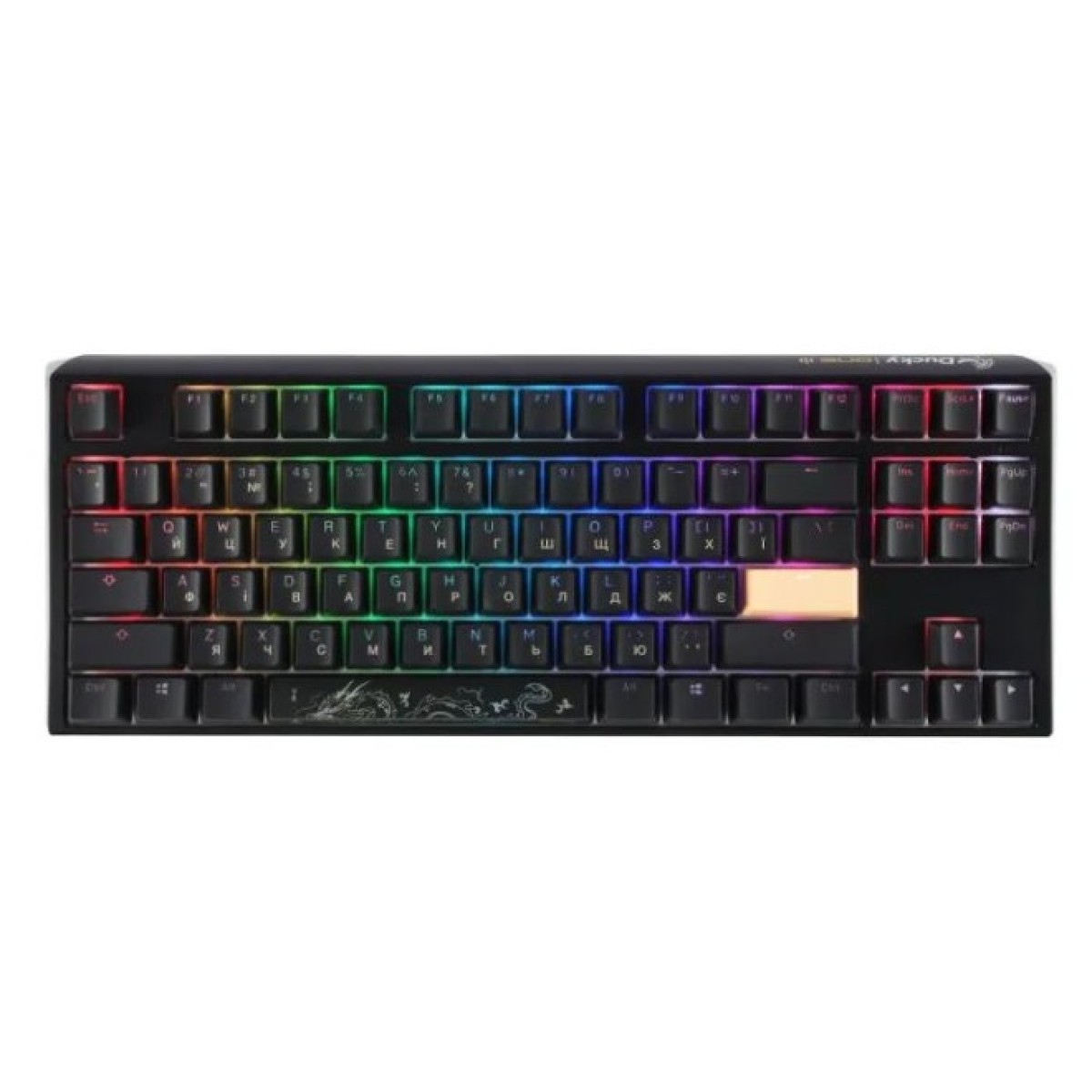 Клавиатура Ducky One 3 TKL Cherry MX Red RGB UA USB Black (DKON2187ST-RUAPXCLAWSC1) 256_256.jpg