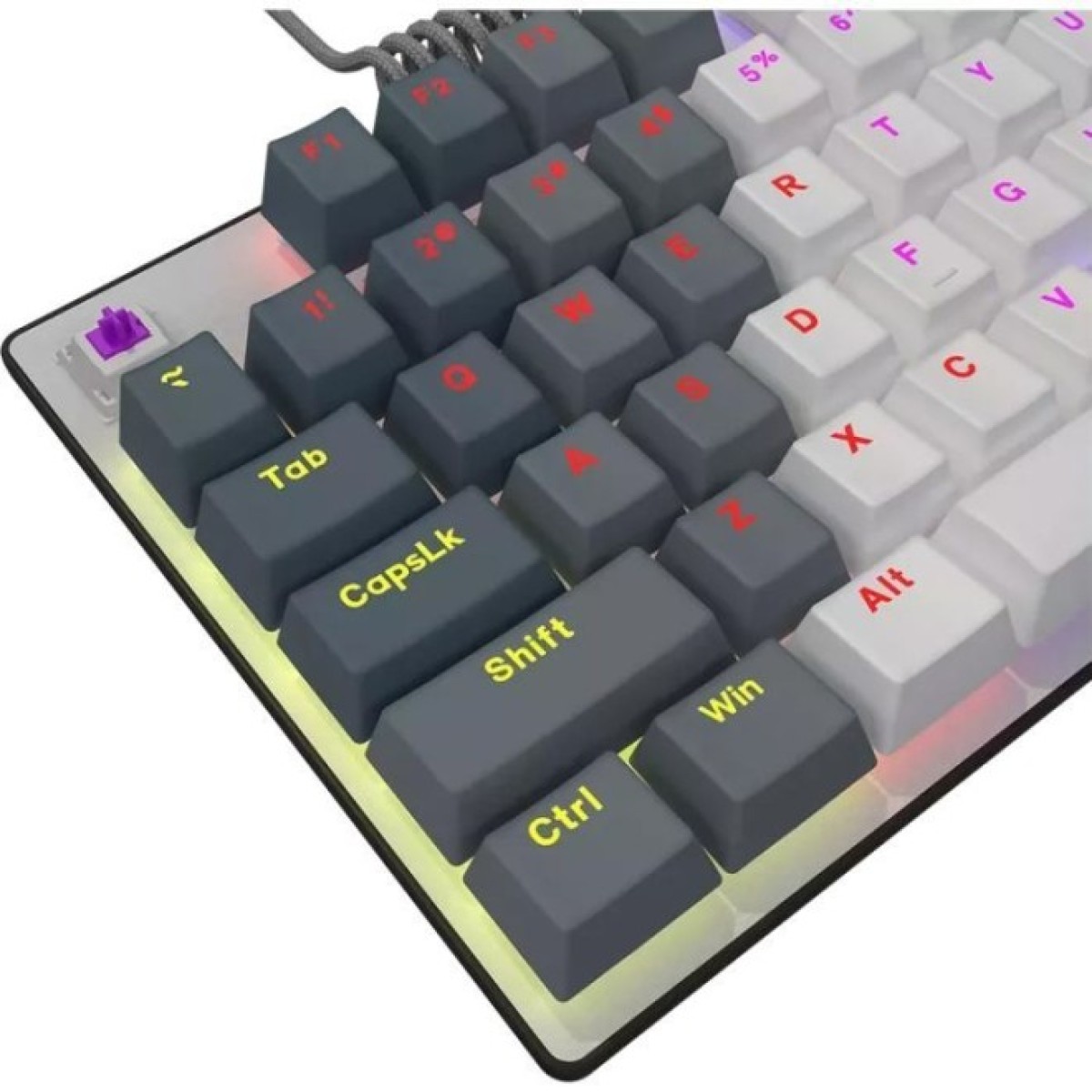 Клавиатура Lorgar Azar 514TKL RGB Mechanical USB UA White/Grey (LRG-GK514TKL-WH-UA) 98_98.jpg - фото 8