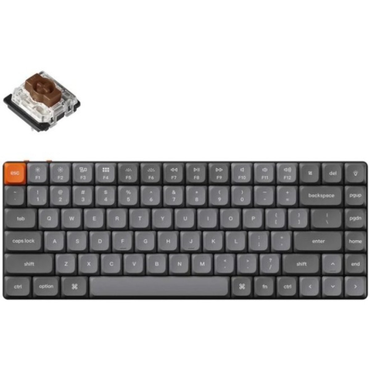 Клавиатура Keychron K3 Max Gateron MX 2.0 Brown QMK Hot-swap RGB Wireless/Bluetooth/USB UA Black (K3MH3_KEYCHRON) 256_256.jpg
