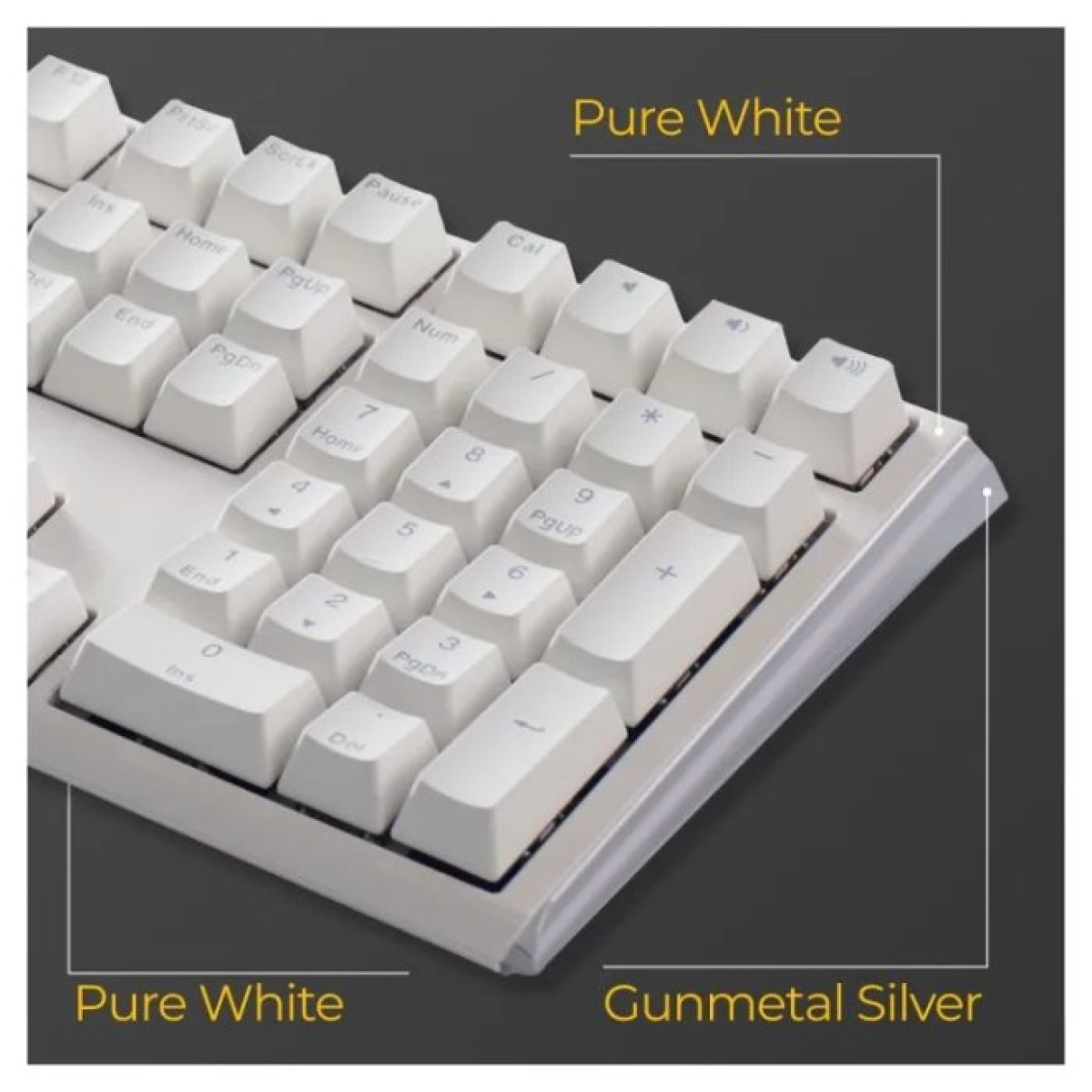 Клавиатура Ducky One 3 Cherry MX Silent Red RGB UA USB White (DKON2108ST-SUAPXPWWWSC1) 98_98.jpg - фото 4
