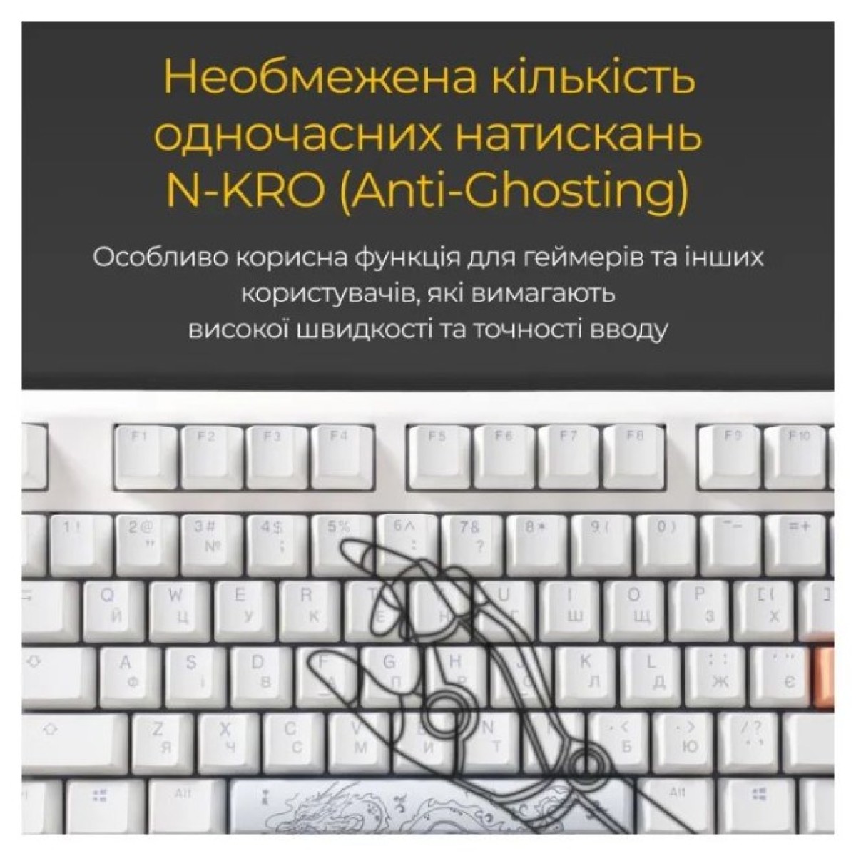 Клавиатура Ducky One 3 TKL Cherry MX Brown RGB UA USB White (DKON2187ST-BUAPXPWWWSC1) 98_98.jpg - фото 6