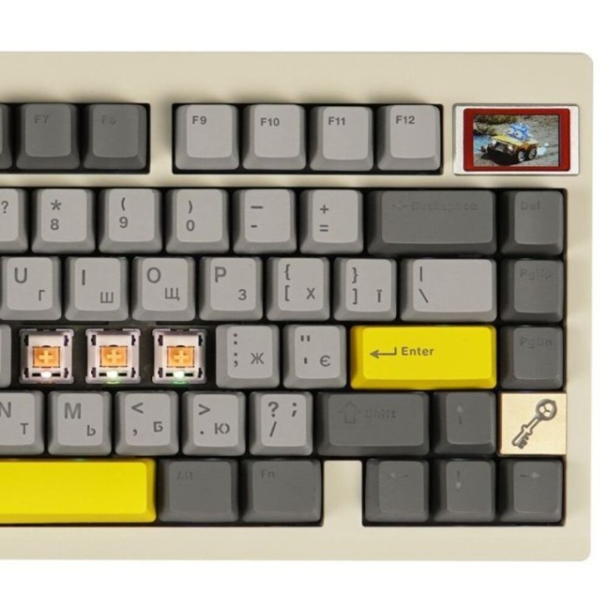 Клавіатура Epomaker TH80 Pro V2 75 Wisteria Tactile Switch Hot-Swap LCD Screen RGB Wireless/Bluetooth/USB UA White (TH80-PROV2-W-WT) 98_98.jpg - фото 8