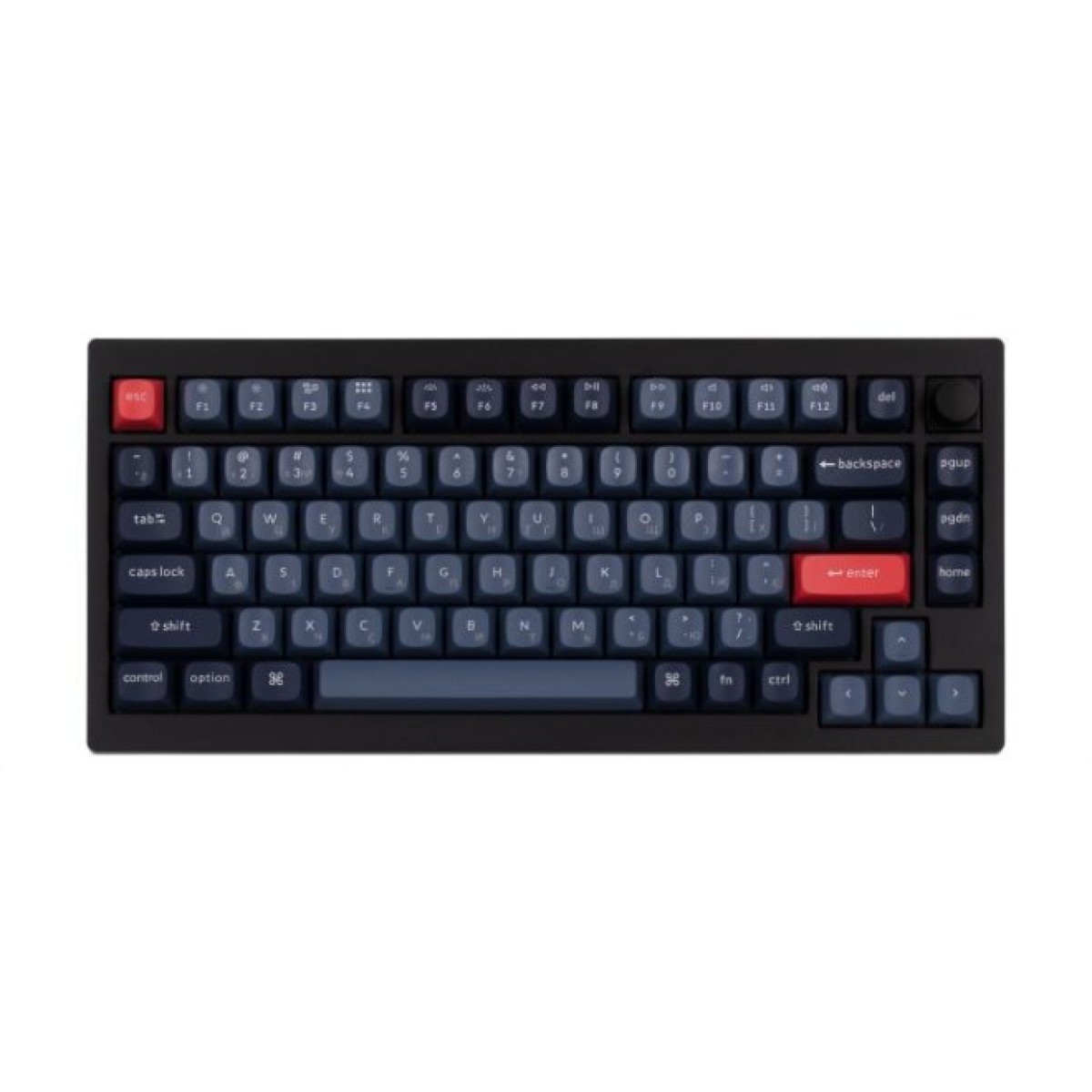 Клавиатура Keychron V1 Max Gateron Jupiter Banana QMK Hot-swap Wireless/Bluetooth/USB UA Black (V1MD4_KEYCHRON) 256_256.jpg