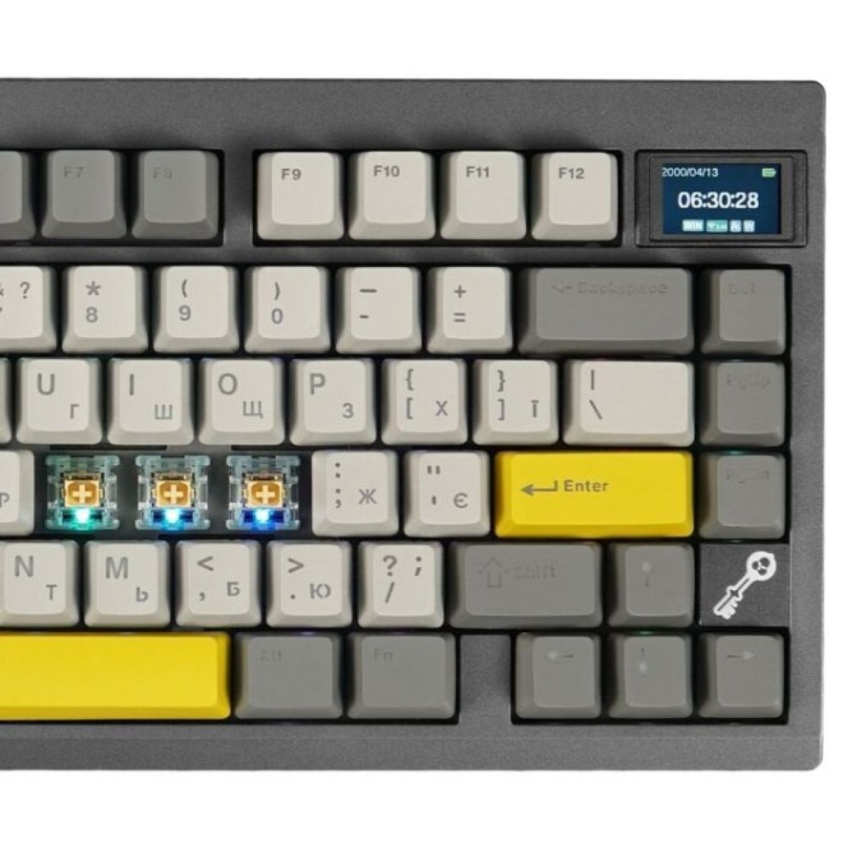 Клавіатура Epomaker TH80 Pro V2 75 Sea Salt Silent Switch Hot-Swap LCD Screen RGB Wireless/Bluetooth/USB UA Black (TH80-PROV2-B-SS) 98_98.jpg - фото 5