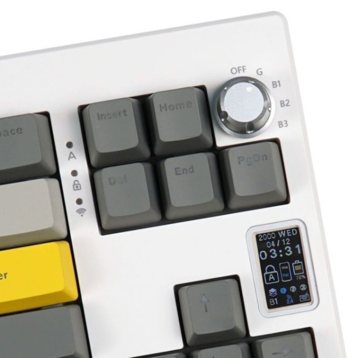 Клавиатура Epomaker Shadow-X 70 Wisteria Linear Switch Hot-Swap LCD Screen RGB Wireless/Bluetooth/USB UA White (SHX-W-WL) 98_98.jpg - фото 12