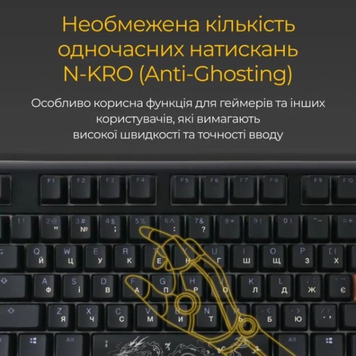 Клавиатура Ducky One 3 TKL Cherry MX Red RGB UA USB Black (DKON2187ST-RUAPXCLAWSC1) 98_98.jpg - фото 9