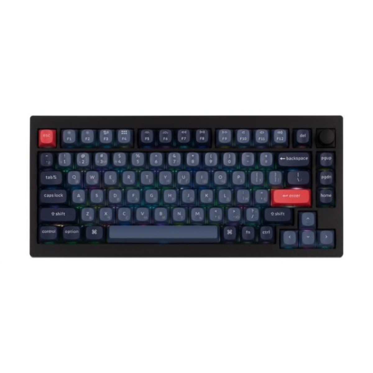 Клавиатура Keychron V1 Max Gateron Jupiter Banana QMK Hot-swap Wireless/Bluetooth/USB UA Black (V1MD4_KEYCHRON) 98_98.jpg - фото 7