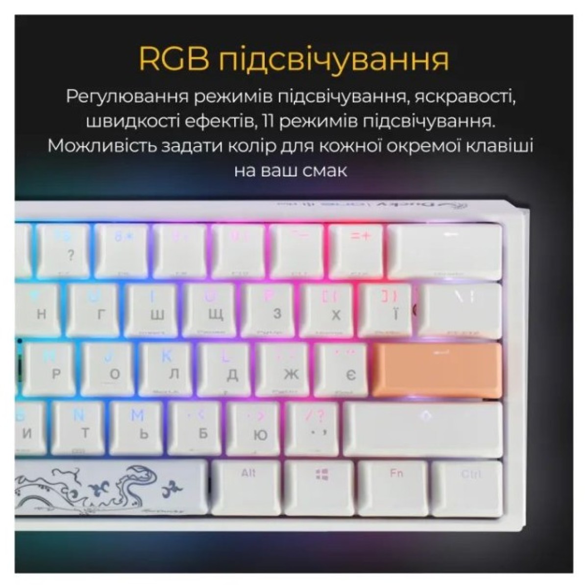 Клавиатура Ducky One 3 Mini Cherry MX Silent Red RGB UA USB White (DKON2161ST-SUAPXPWWWSC1) 98_98.jpg - фото 10