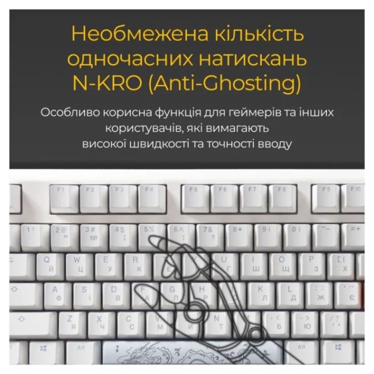 Клавиатура Ducky One 3 Cherry MX Silent Red RGB UA USB White (DKON2108ST-SUAPXPWWWSC1) 98_98.jpg - фото 9