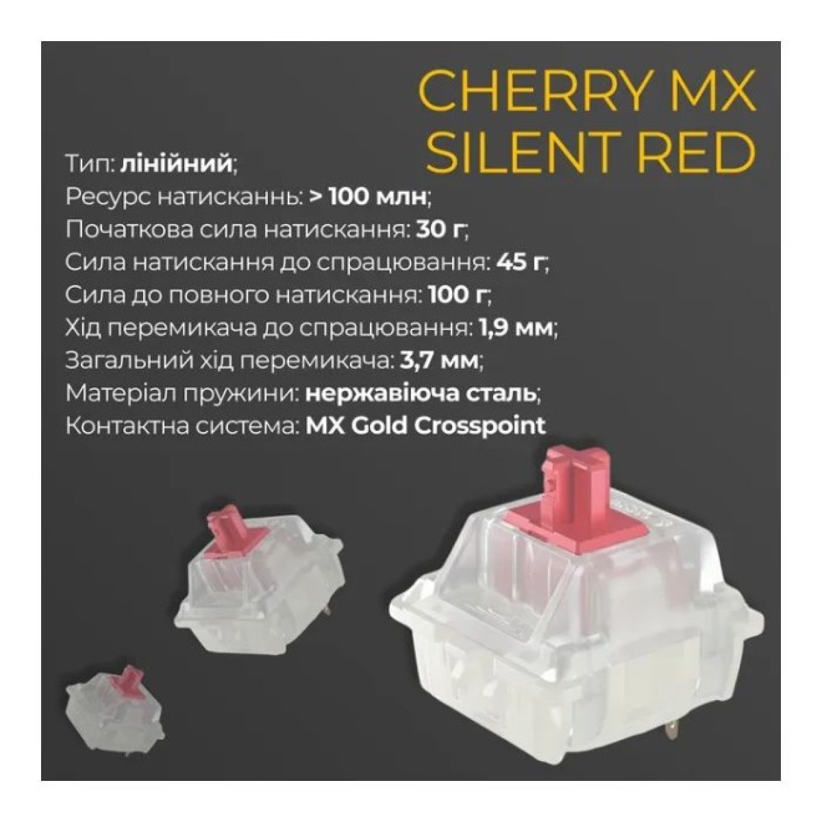 Клавиатура Ducky One 3 TKL Cherry MX Silent Red RGB UA USB Black (DKON2187ST-SUAPXCLAWSC1) 98_98.jpg - фото 9