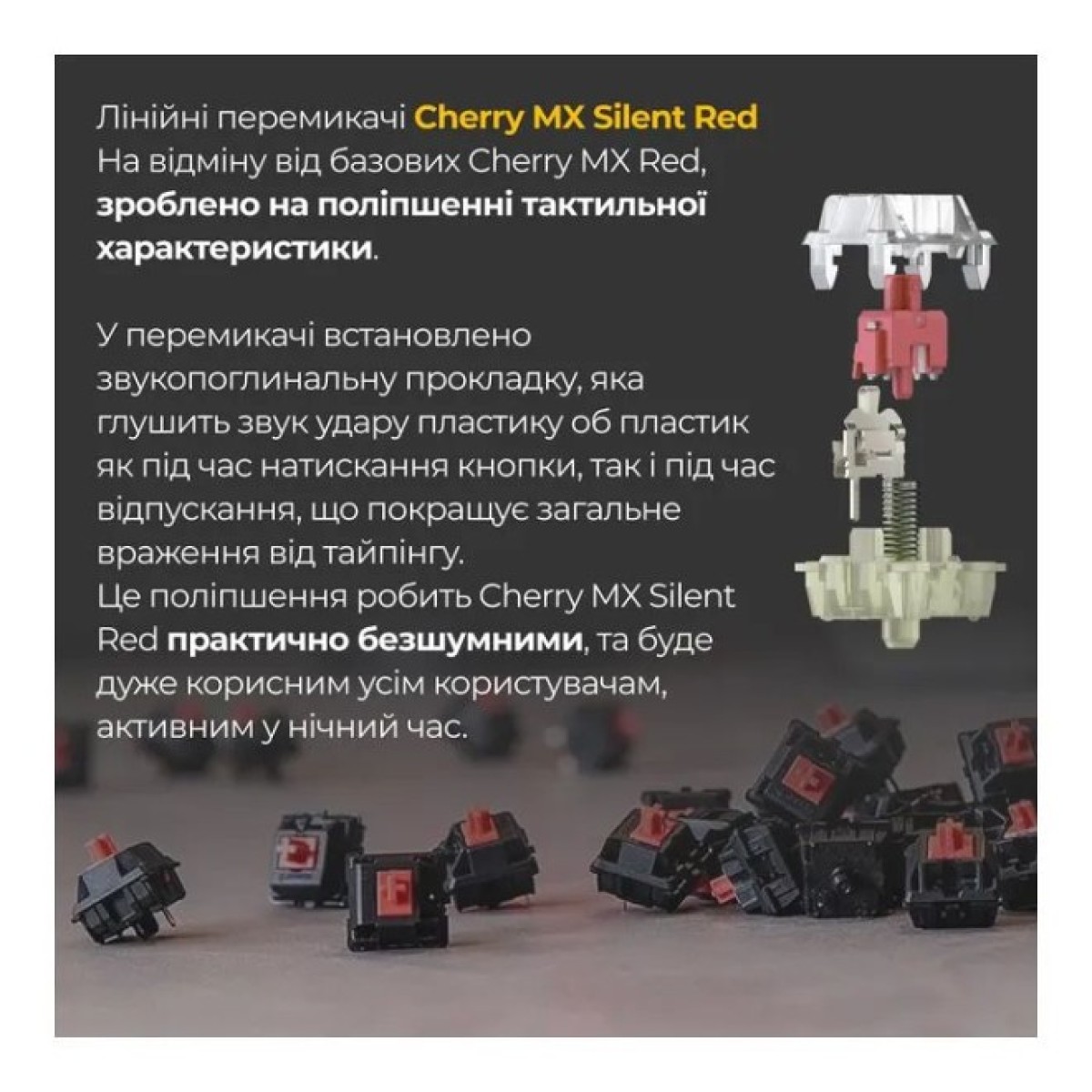 Клавиатура Ducky One 3 TKL Cherry MX Silent Red RGB UA USB Black (DKON2187ST-SUAPXCLAWSC1) 98_98.jpg - фото 10