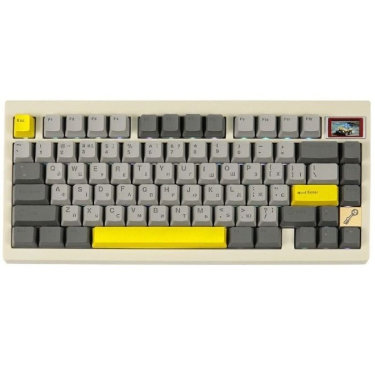 Клавиатура Epomaker TH80 Pro V2 75 Wisteria Tactile Switch Hot-Swap LCD Screen RGB Wireless/Bluetooth/USB UA White (TH80-PROV2-W-WT) 256_256.jpg