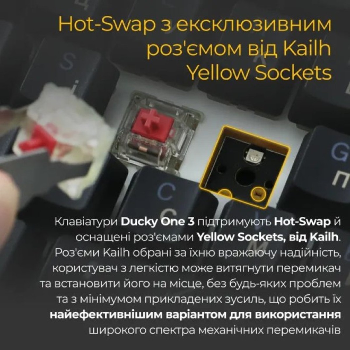 Клавиатура Ducky One 3 Cherry MX Silent Red RGB UA USB Black (DKON2108ST-SUAPXCLAWSC1) 98_98.jpg - фото 11