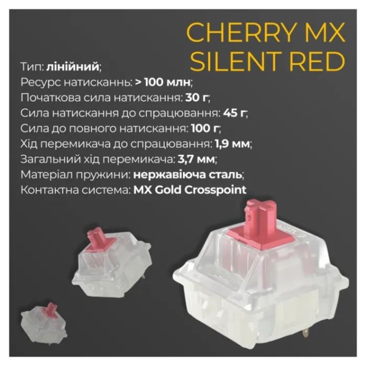 Клавиатура Ducky One 3 Cherry MX Silent Red RGB UA USB White (DKON2108ST-SUAPXPWWWSC1) 98_98.jpg - фото 12