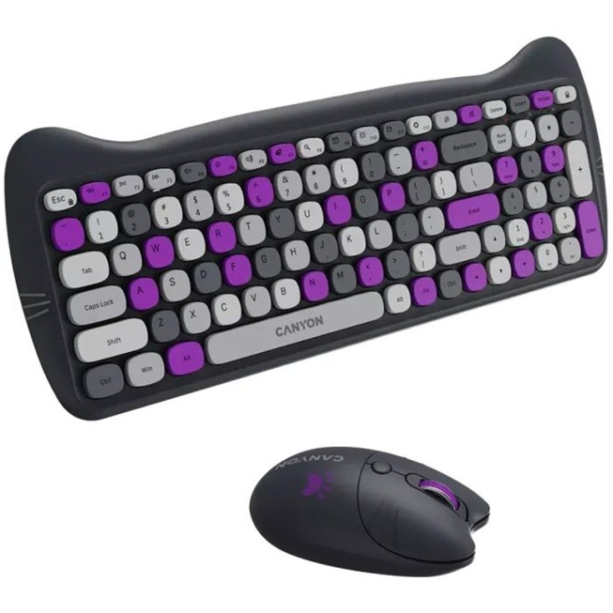 Комплект Canyon HSET-W6 Kitty Edition Wireless UA Violet (CNS-HSETW6VT) 98_98.jpg - фото 3