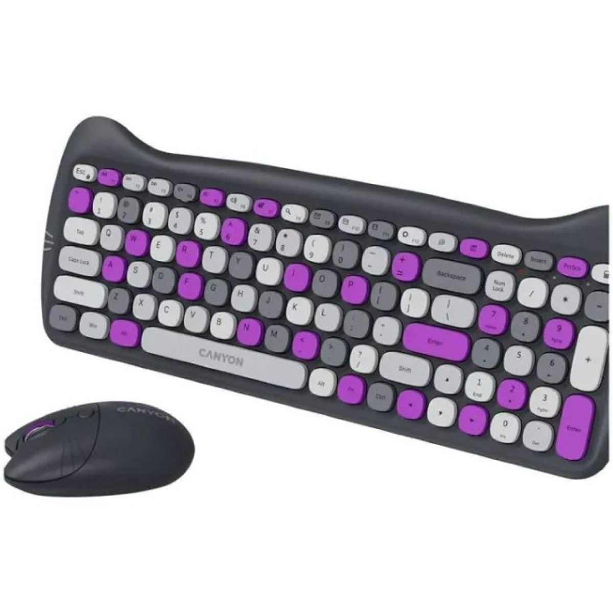 Комплект Canyon HSET-W6 Kitty Edition Wireless UA Violet (CNS-HSETW6VT) 98_98.jpg - фото 6