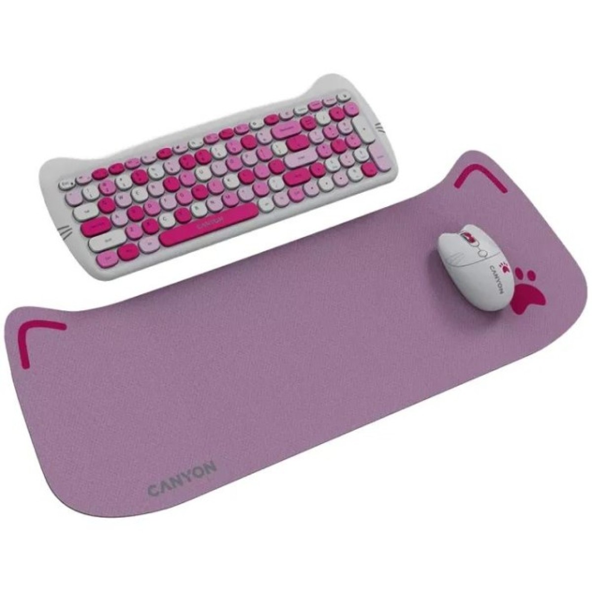 Комплект Canyon HSET-W6 Kitty Edition Wireless UA Pink (CNS-HSETW6PK) 98_98.jpg - фото 8