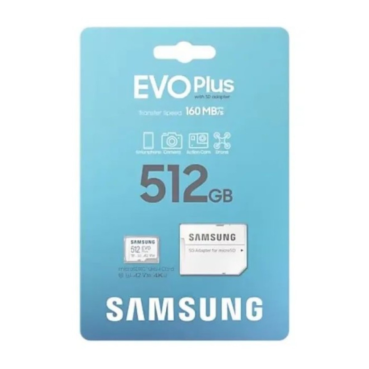 Карта памяти Samsung 512 GB microSDXC Class 10 UHS-I U3 V30 A2 EVO Plus+SD Adapte (MB-MC512SA/EU) 98_98.jpg - фото 3