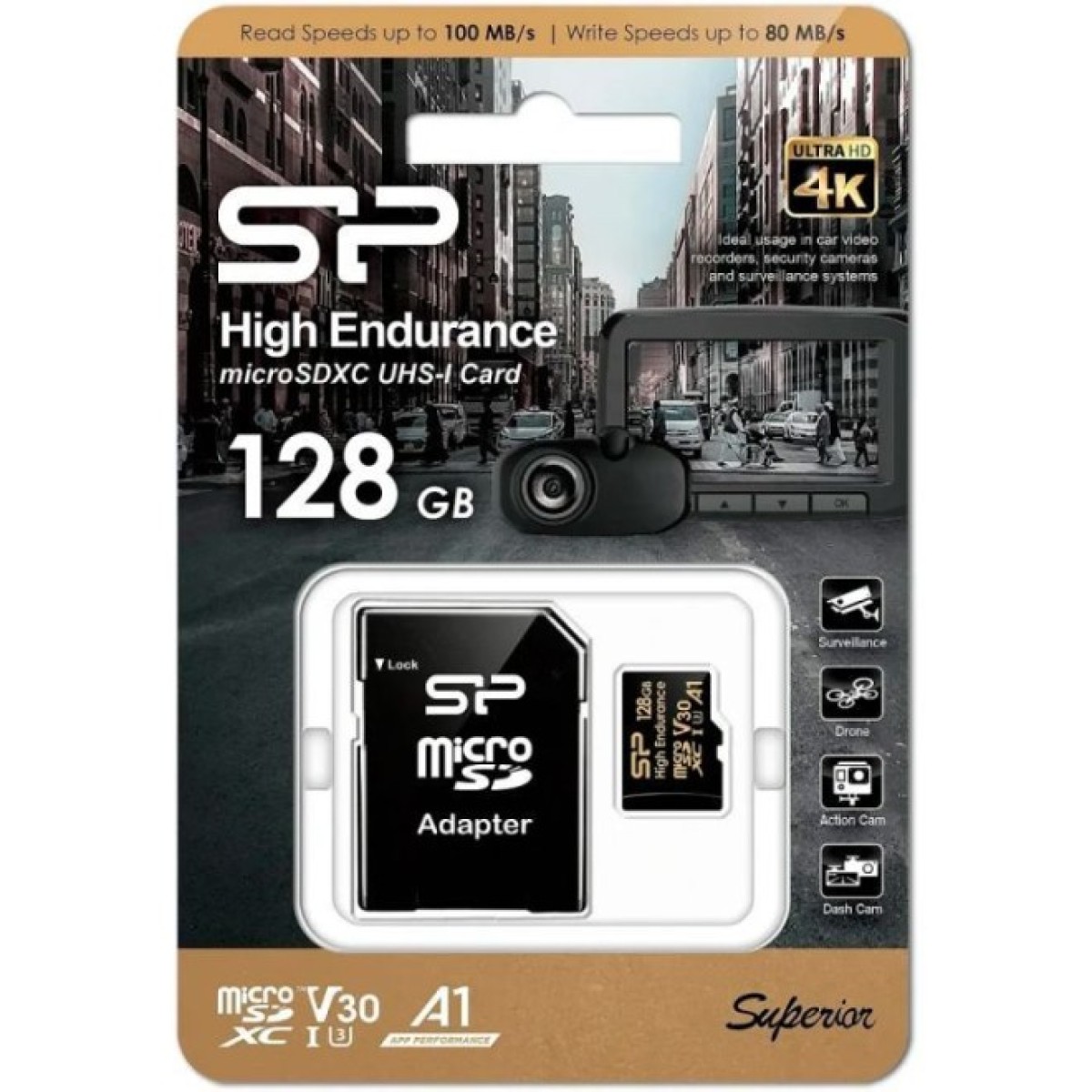 Карта памяти Silicon Power 128GB microSDXC class 10 UHS-I U3 V30 A1 High Endurance (SP128GBSTXDV3V1HSP) 98_98.jpg - фото 2