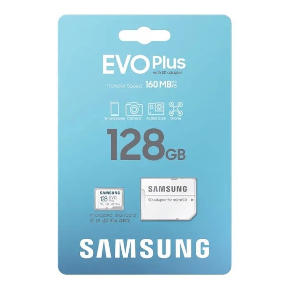 Карта памяти Samsung 128 GB microSDXC Class 10 UHS-I U3 V30 A2 EVO Plus+SD Adapte (MC128SA/EU) 98_98.jpg - фото 2