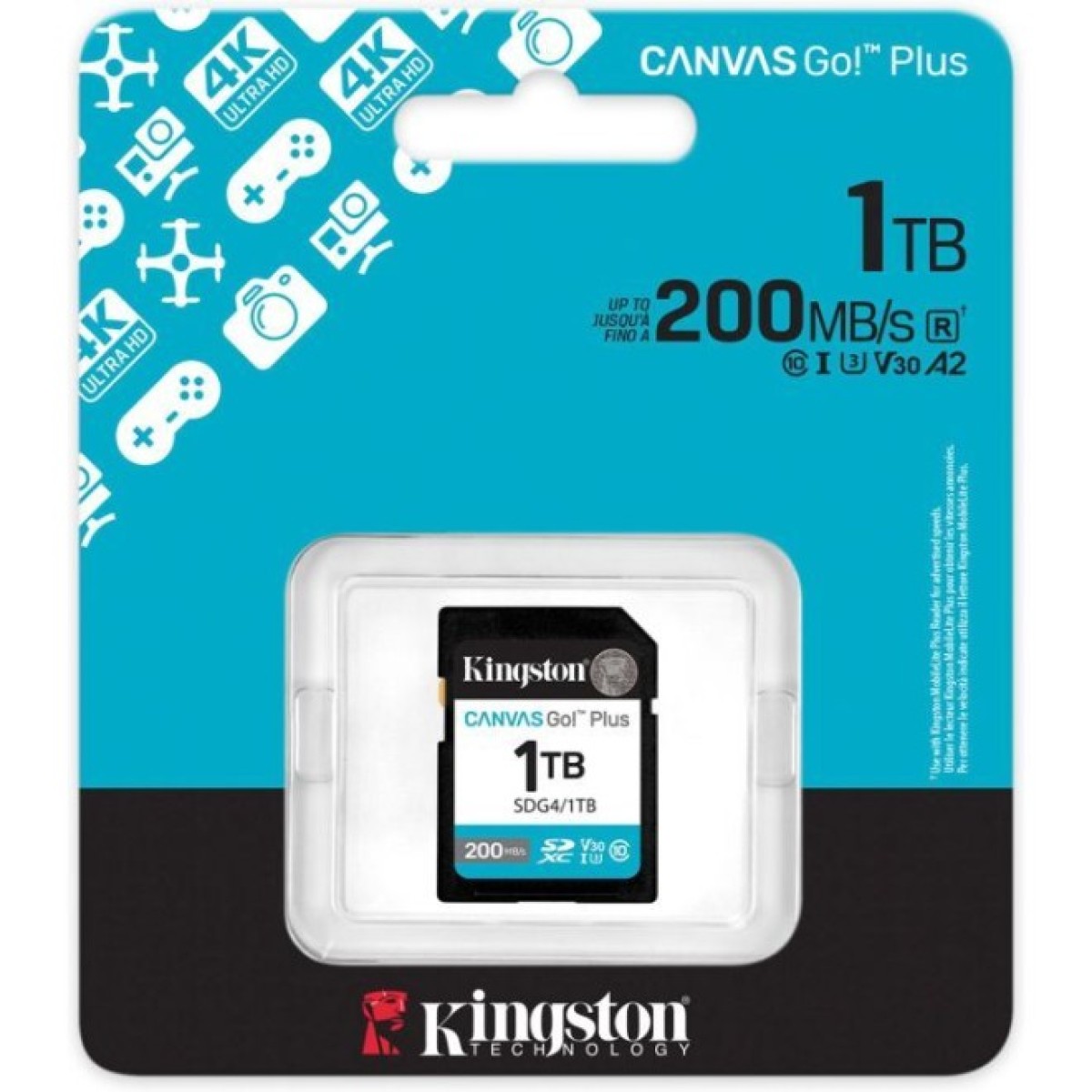 Карта памяти Kingston 1TB SDXC сlass 10 UHS-I U3 V30 Canvas Go Plus G4 (SDG4/1TB) 98_98.jpg - фото 4