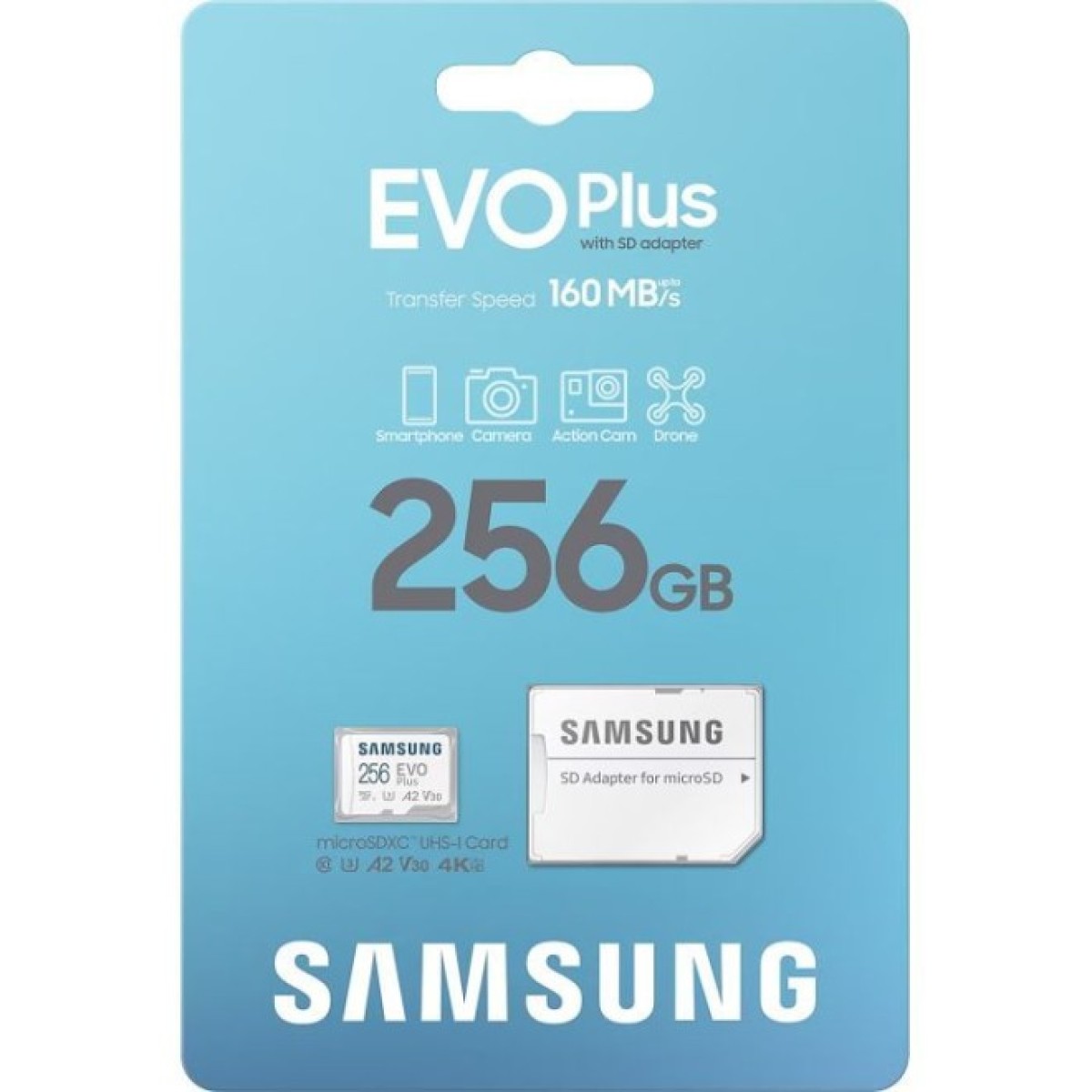Карта пам'яті Samsung 256GB microSD class 10 UHS-I U3 V30 A2 EVO Plus (MB-MC256SA/EU) 98_98.jpg - фото 8
