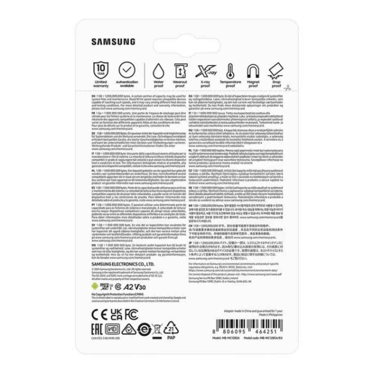 Карта памяти Samsung 128 GB microSDXC Class 10 UHS-I U3 V30 A2 EVO Plus+SD Adapte (MC128SA/EU) 98_98.jpg - фото 8