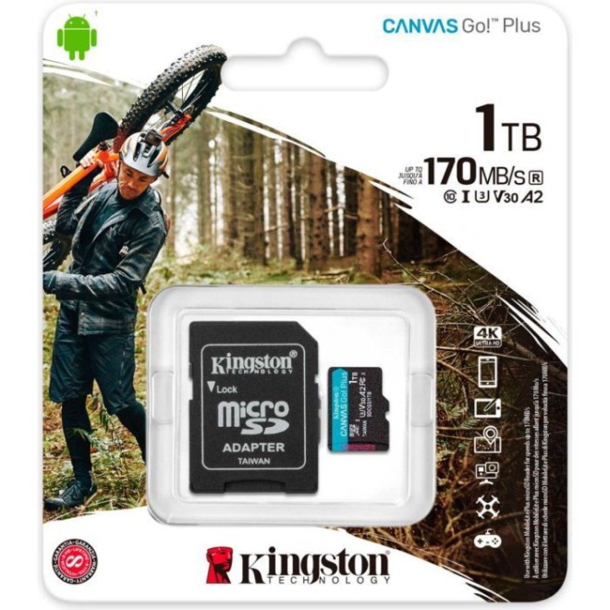 Карта памяти Kingston 1TB microSDXC сlass 10 UHS-I U3 V30 A2 Canvas Go Plus G4 (SDCG4/1TB) 98_98.jpg - фото 3