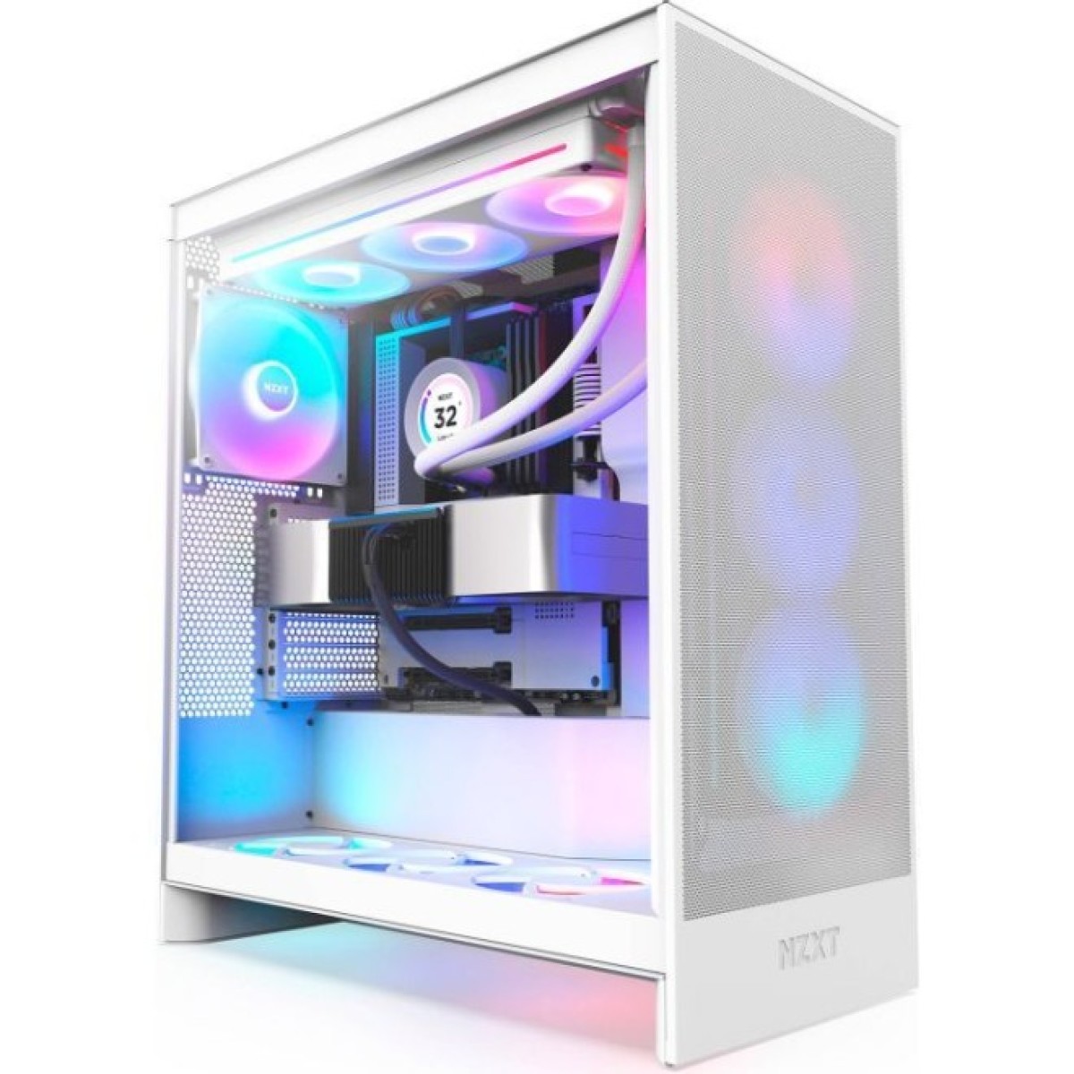 Корпус NZXT H7 Flow RGB All White (CM-H72FW-R1) 98_98.jpg - фото 2