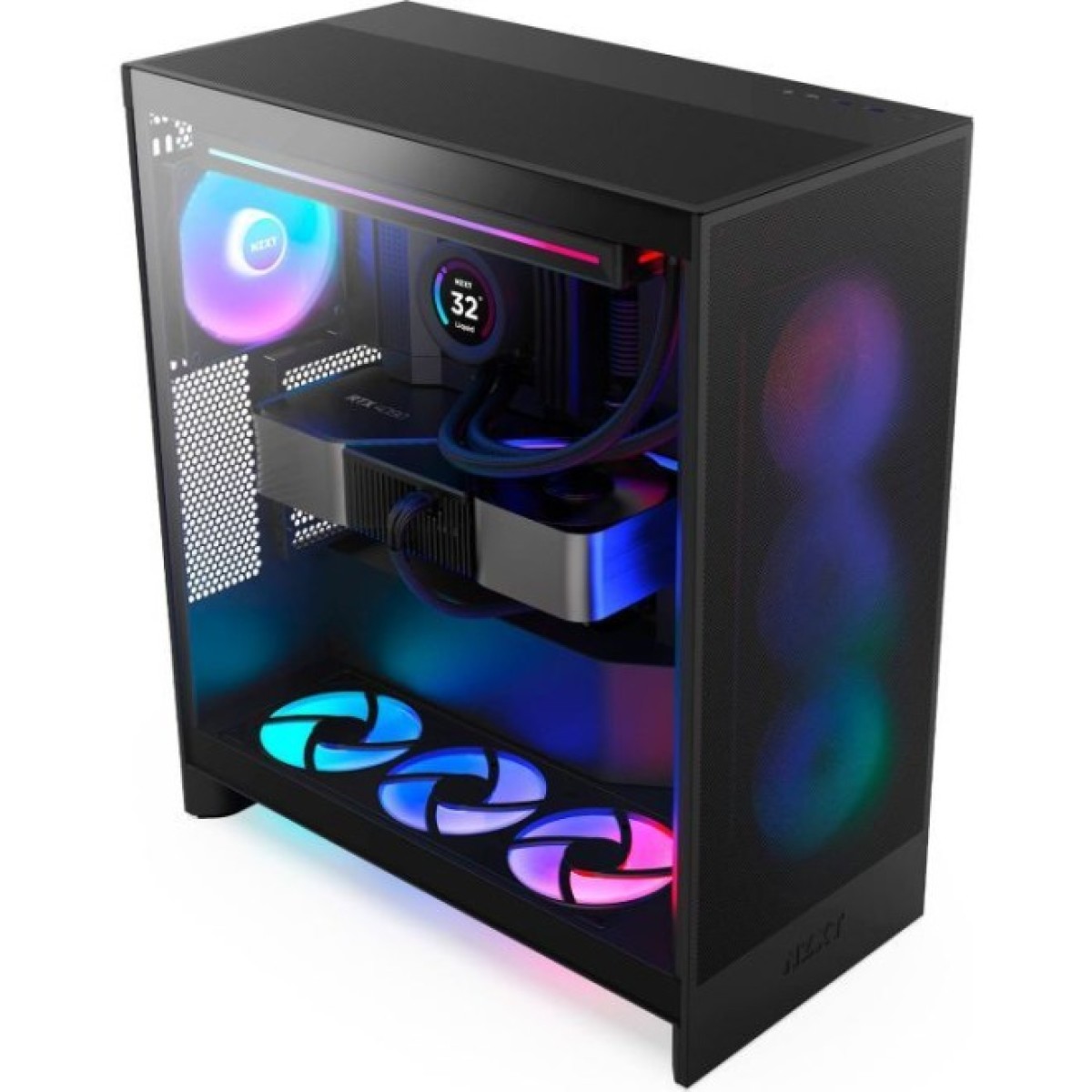 Корпус NZXT H7 Flow RGB All Black (CM-H72FB-R1) 98_98.jpg - фото 2
