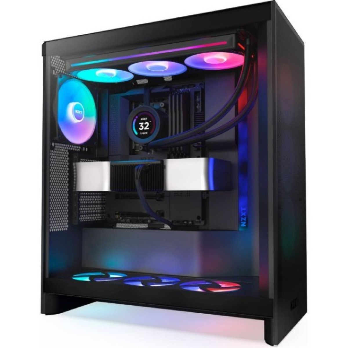 Корпус NZXT H7 Flow RGB All Black (CM-H72FB-R1) 98_98.jpg - фото 4