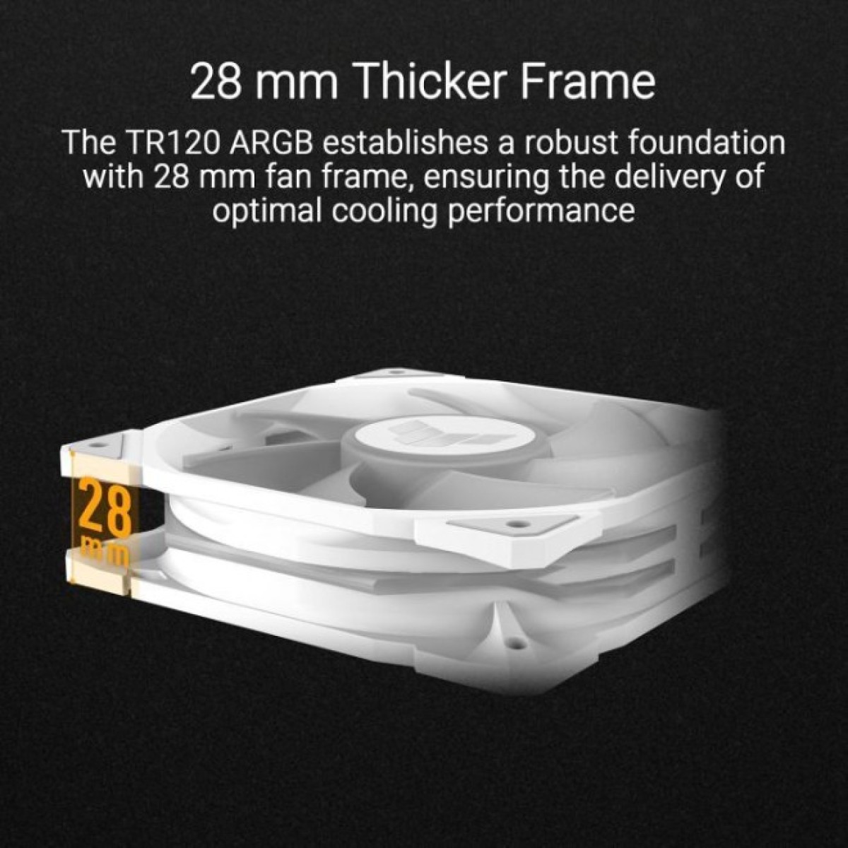 Кулер для корпуса ASUS TUF GAMING TR120 FAN ARGB WHITE (90DA0093-B09000) 98_98.jpg - фото 3