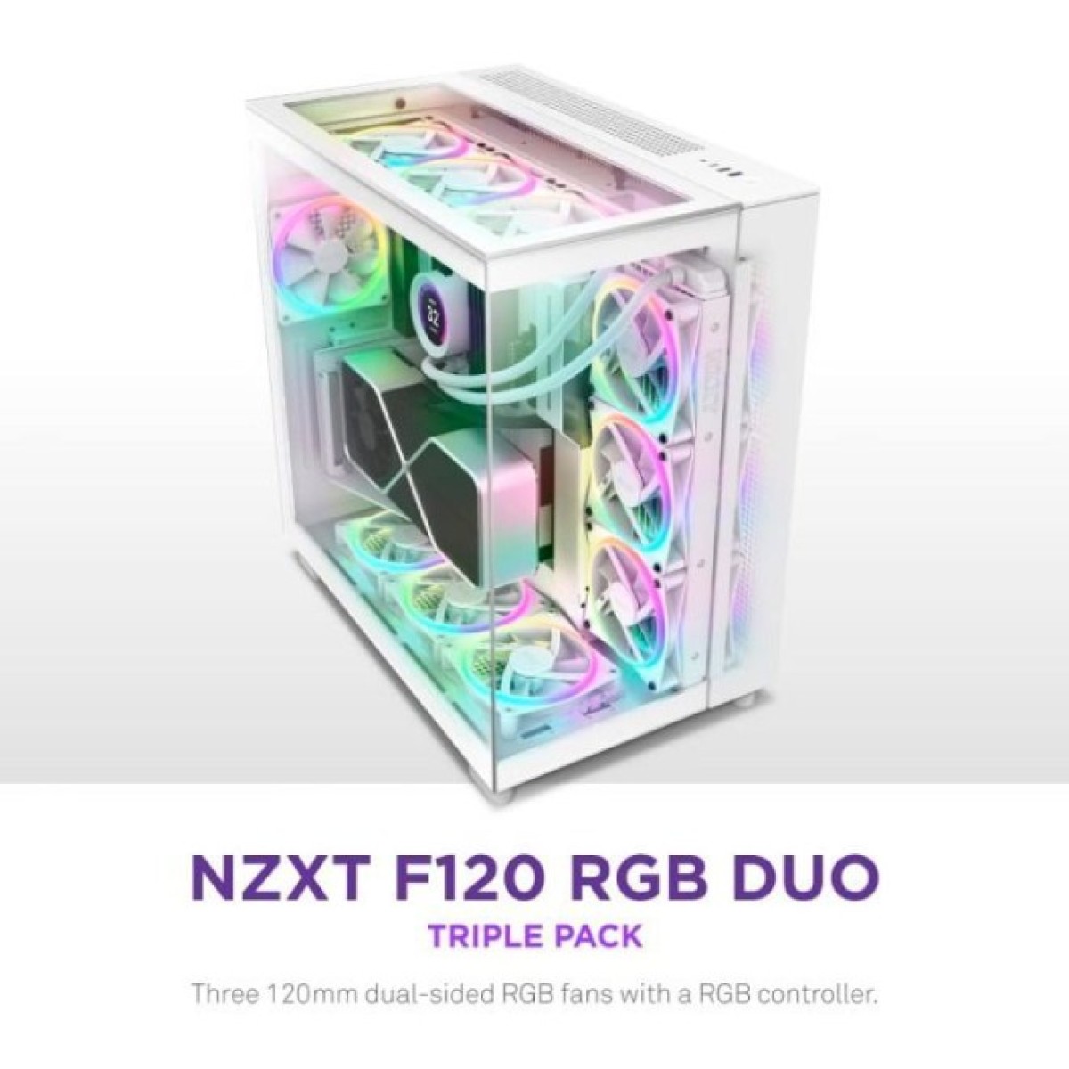 Кулер для корпуса NZXT F120RGB Duo-120mm Dual-sideRGB Fan-Tripl (RF-D12TF-W1) 98_98.jpg - фото 12