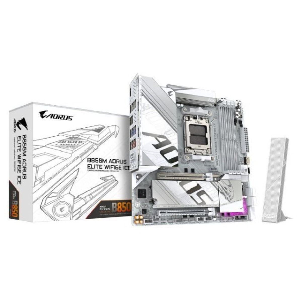 Материнская плата GIGABYTE B850M A ELT WF6E ICE (B850M AORUS ELITE WIFI6E ICE) 98_98.jpg - фото 3