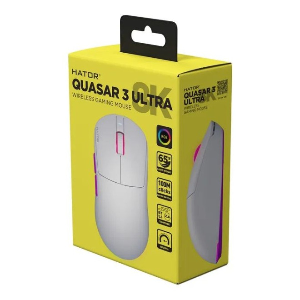 Мишка Hator Quasar 3 Ultra 8K Wireless White (HTM771) 98_98.jpg - фото 2