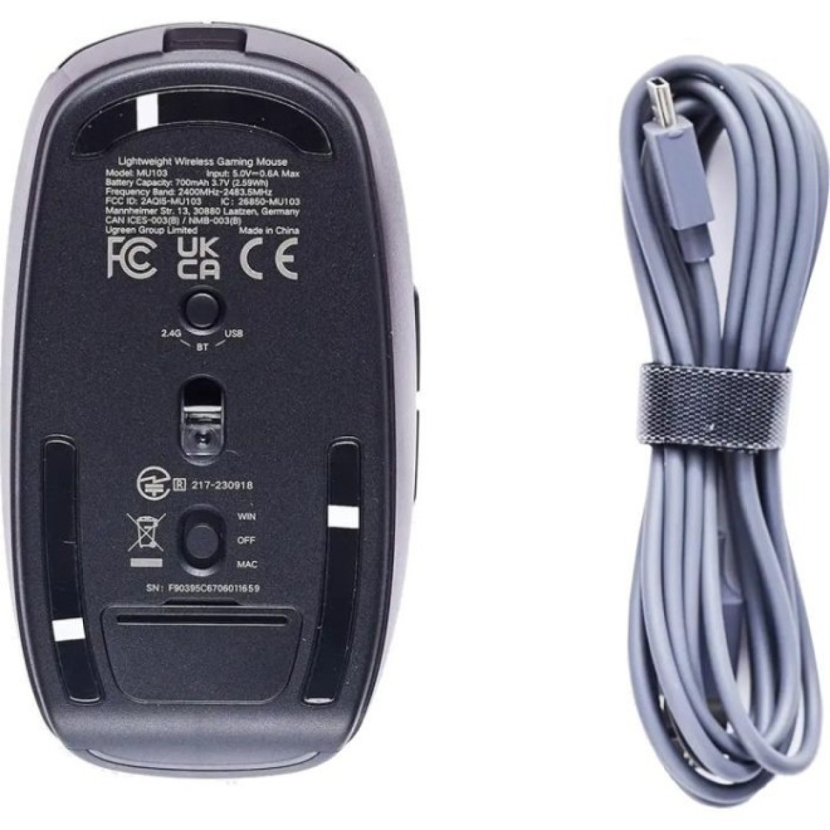 Мышка Ugreen MU103 Wireless/Bluetooth Black (90539) 98_98.jpg - фото 2