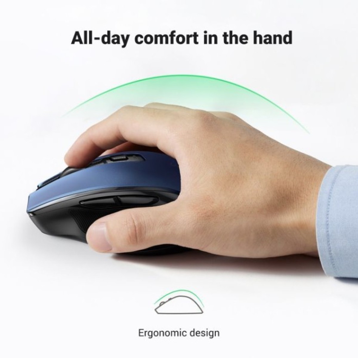 Мишка Ugreen MU006 Ergonomic Wireless Blue (15064) 98_98.jpg - фото 2