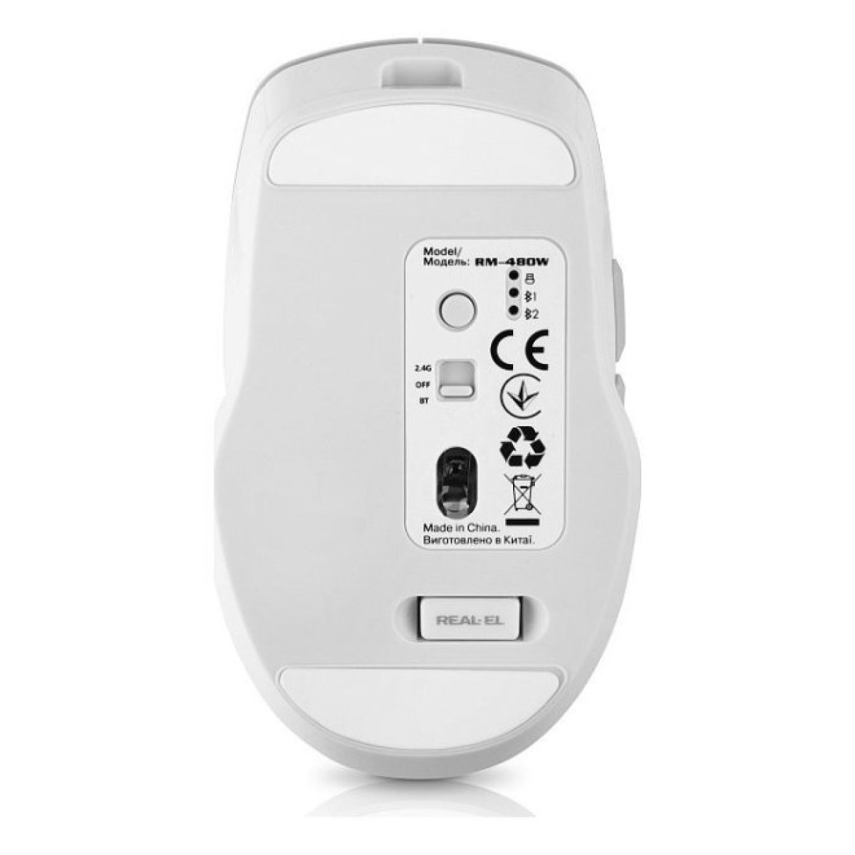 Мышка REAL-EL RM-480W Wireless/Bluetooth White (EL123200050) 98_98.jpg - фото 7